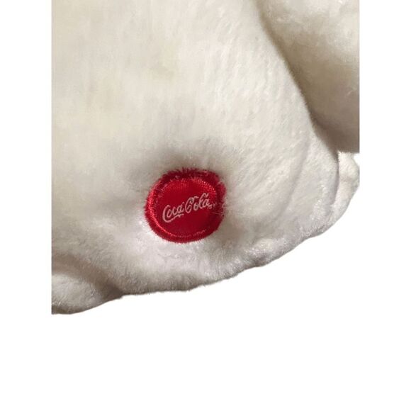 Christmas Coca Cola Polar Bear Plush Stuffed Animal Toy 2011 Red Scarf 6" - Picture 4 of 7